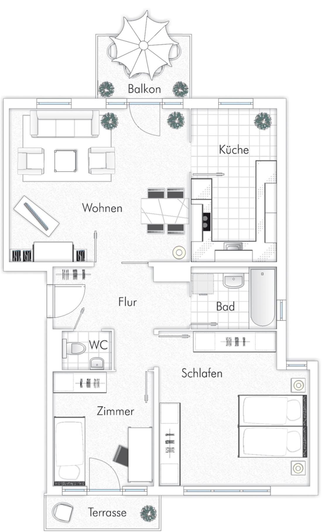 Wohnung zur Miete 820 € 3 Zimmer 79 m²<br/>Wohnfläche 2.<br/>Geschoss ab sofort<br/>Verfügbarkeit Wieblingerstrasse 2 C Ketsch 68775