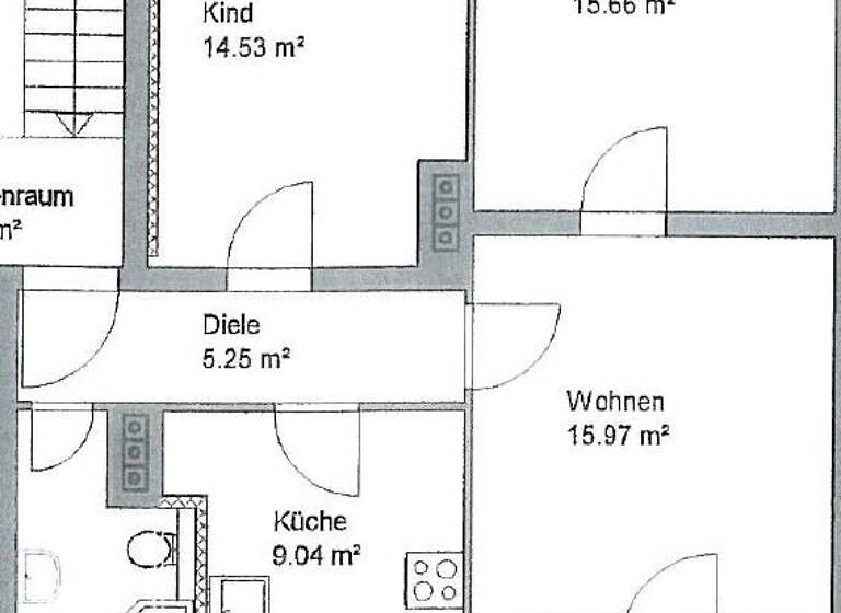 Wohnung zur Miete 441 € 3 Zimmer 67,8 m² 1. Geschoss frei ab sofort Curiestraße 36a Neue Neustadt Magdeburg 39124