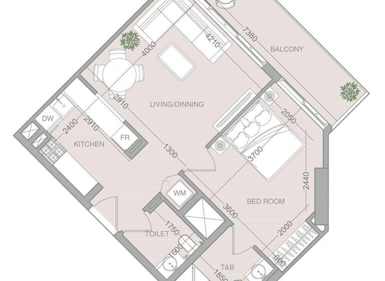 Wohnung zum Kauf provisionsfrei 255.415 € 2 Zimmer 65,6 m² Dubai 00000