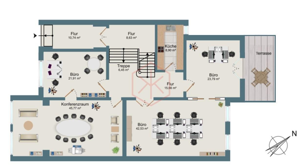 Bürofläche zur Miete provisionsfrei 17,90 € 530 m²<br/>Bürofläche Rotherbaum Hamburg 20148