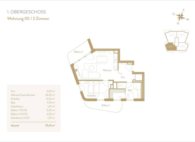 Wohnung zum Kauf - Neubau 1.058.290 € 2 Zimmer 70 m² List 25992