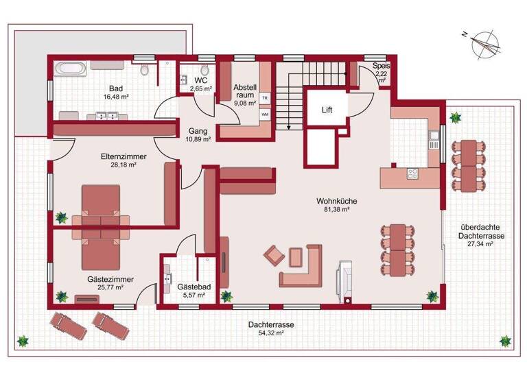 Penthouse zum Kauf - Erstbezug 1.195.000 € 3 Zimmer 184,4 m² 3. Geschoss Kössen 6345