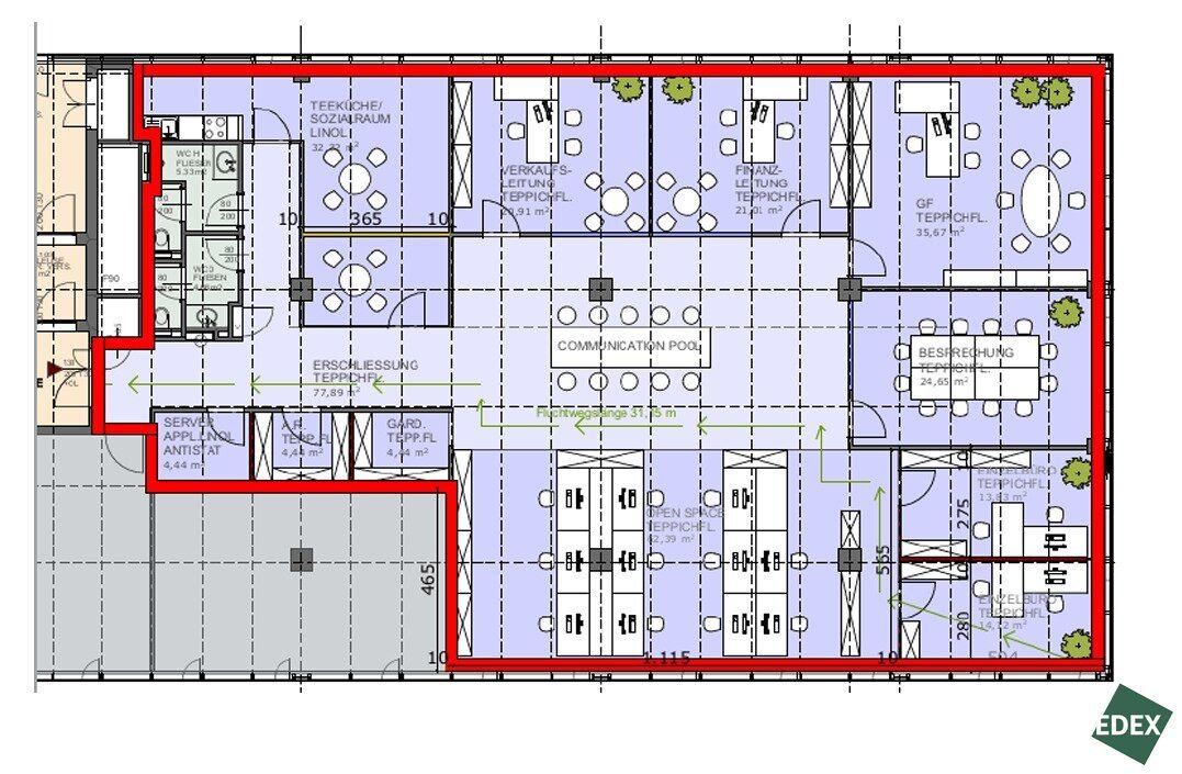 Büro-/Praxisfläche zur Miete 16,50 € 7 Zimmer Wien,Brigittenau 1200