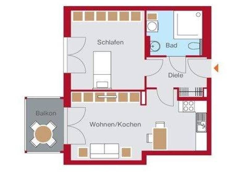 Wohnung zum Kauf 290.000 € 2 Zimmer 54,7 m² Grüner Baum Bayreuth 95448