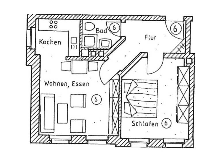 Wohnung zum Kauf 129.000 € 2 Zimmer 45,3 m²<br/>Wohnfläche 2.<br/>Geschoss Altlindenau Leipzig 04177