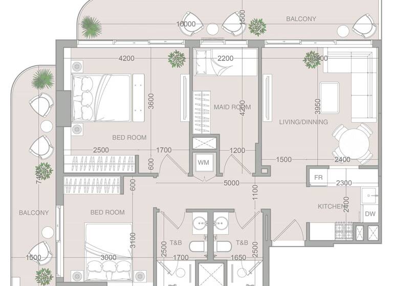 Wohnung zum Kauf provisionsfrei 398.373 € 3,5 Zimmer 108,2 m² Dubai 00000