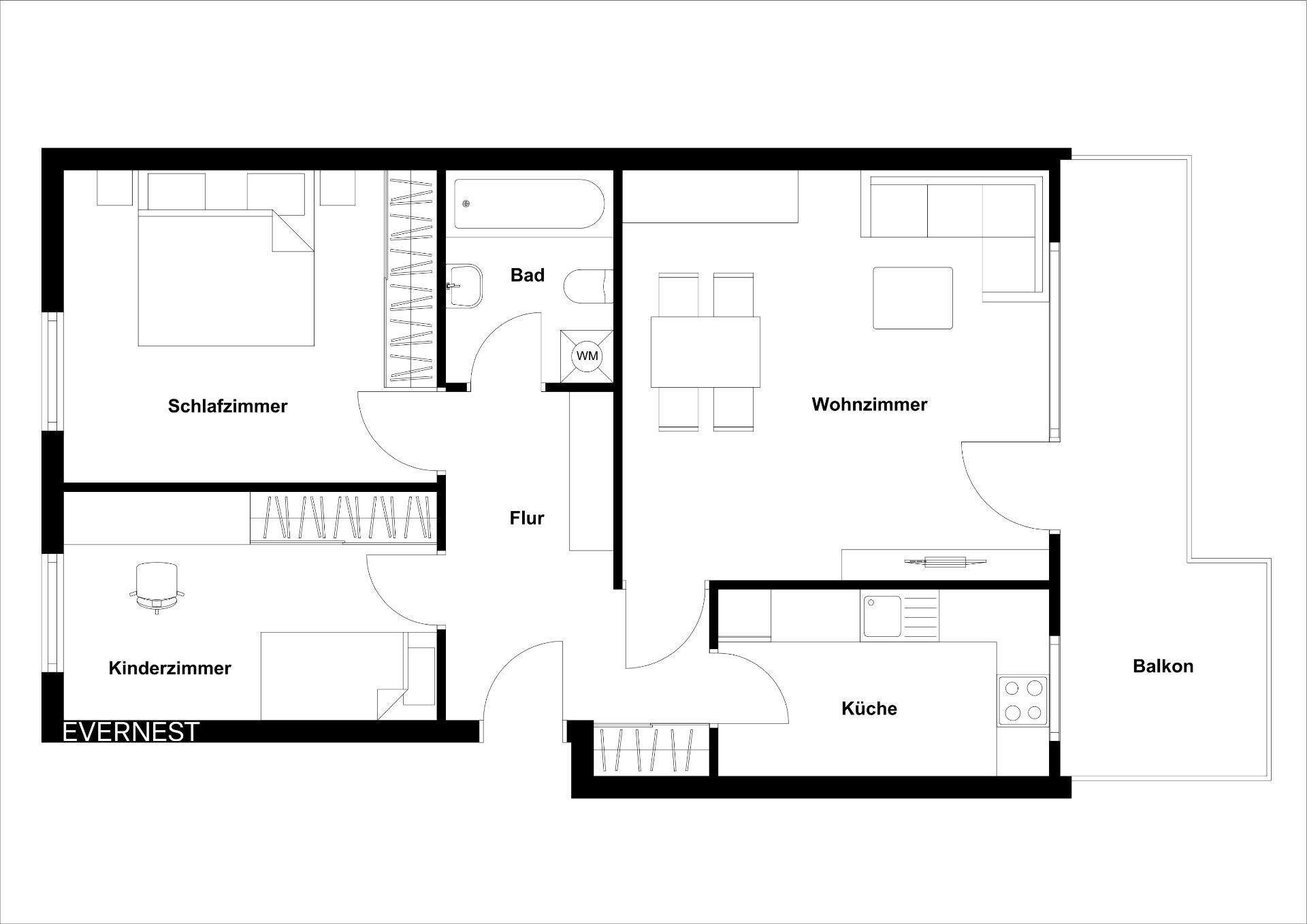 Wohnung zum Kauf 159.900 € 3 Zimmer 76 m²<br/>Wohnfläche 1.<br/>Geschoss Altenhagen Bielefeld 33729