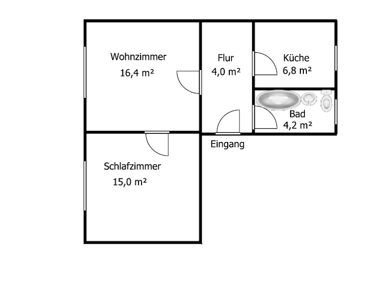 Wohnung zur Miete 265 € 2 Zimmer 46,5 m² 3. Geschoss Macherstraße 118 Kamenz 01917