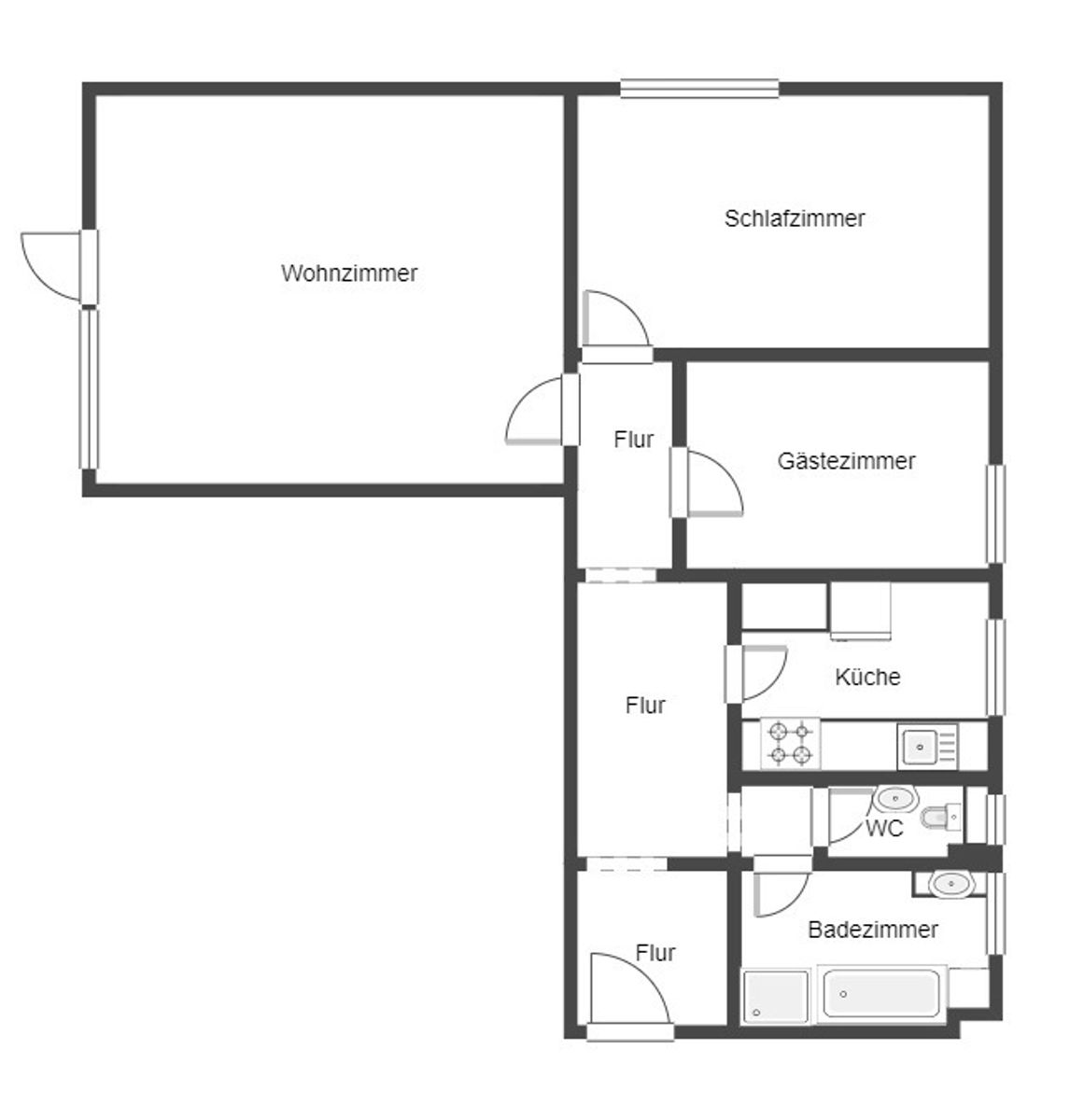 Wohnung zum Kauf 150.000 € 3 Zimmer 83,6 m²<br/>Wohnfläche 1.<br/>Geschoss Brüsewitz Brüsewitz 19071