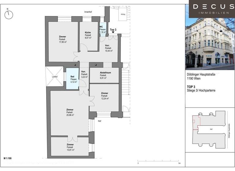 Wohnung zum Kauf provisionsfrei 600.600 € 4 Zimmer 100,7 m² Wien 1190