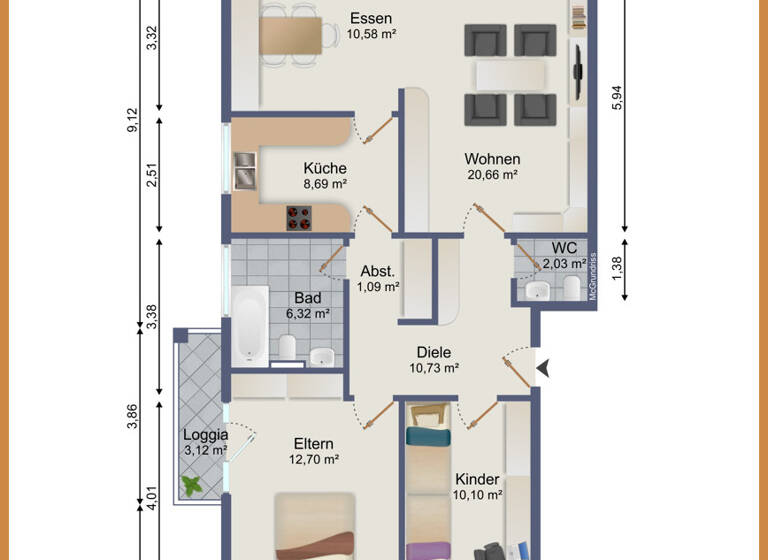 Wohnung zum Kauf 232.000 € 3,5 Zimmer 89,8 m² Zell Zell am Harmersbach 77736