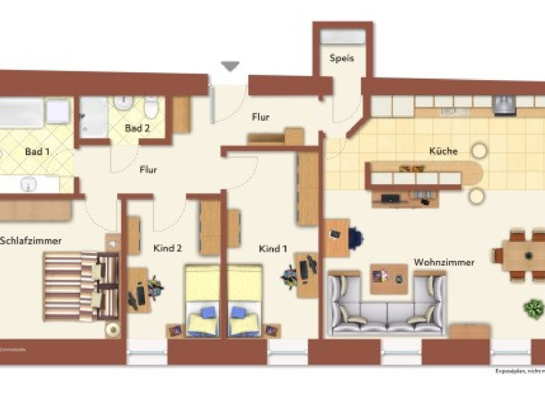 Wohnung zur Miete 780 € 4 Zimmer 100 m² Geschoss 1/2 frei ab sofort Jandelsbrunner Straße 7 Waldkirchen 94065