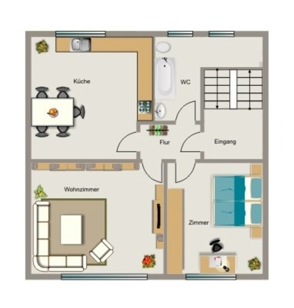 Wohnung zur Miete 560 € 2,5 Zimmer 62,2 m²<br/>Wohnfläche 1.<br/>Geschoss Schumannstraße 37 Eigen Bottrop 46240