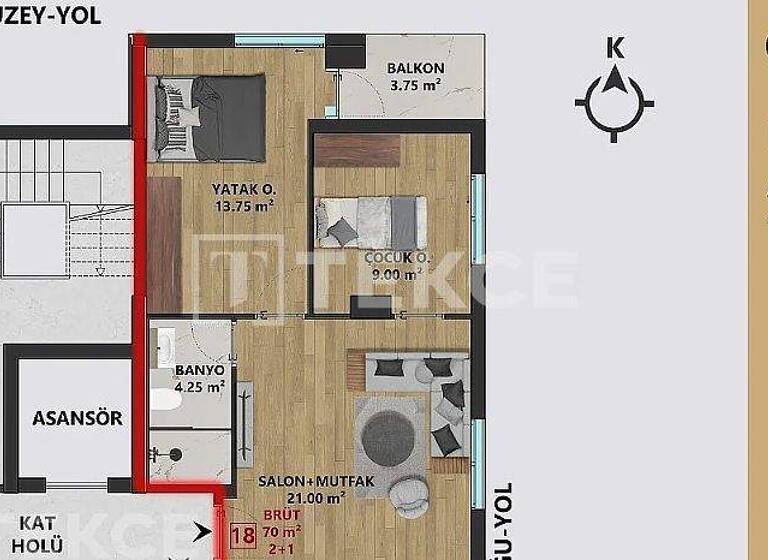 Studio zum Kauf 159.000 € 3 Zimmer 80 m² 6. Geschoss Antalya 07050
