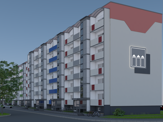 Wohnung zur Miete nur mit Wohnberechtigungsschein 377 € 3 Zimmer 62,8 m² 6. Geschoss frei ab 01.01.2026 Birkenstr. 8 Lindenberg Neubrandenburg 17033