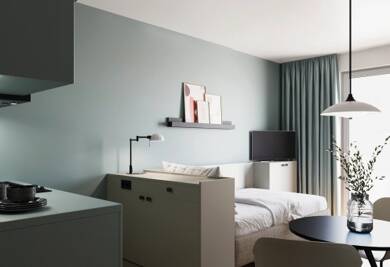 Wohnung zur Miete 760 € 1 Zimmer 20 m² Geschoss 1/6 frei ab sofort Ferdinand-Happ-Straße 21 Ostend Frankfurt am Main 60314