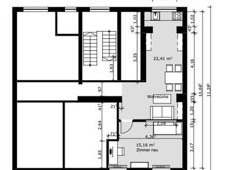Wohnung zum Kauf provisionsfrei 199.000 € 4 Zimmer 100 m² 3. Geschoss Elberfeld Wuppertal 42107