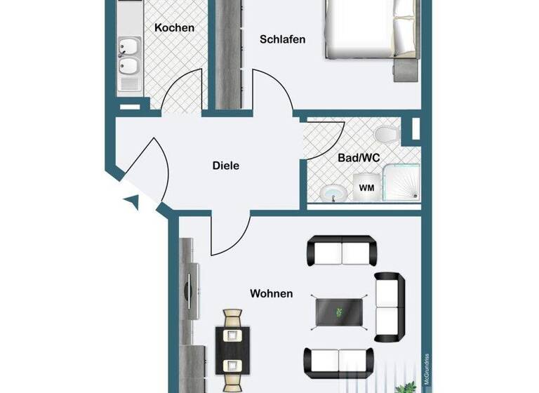 Wohnung zum Kauf 240.000 € 2 Zimmer 53,8 m² 3. Geschoss Büchenbach Erlangen 91056
