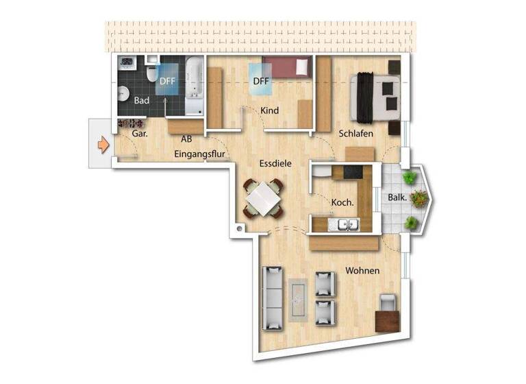 Wohnung zur Miete 925 € 3 Zimmer 82 m² 2. Geschoss Woffenbach Neumarkt-Woffenbach 92318