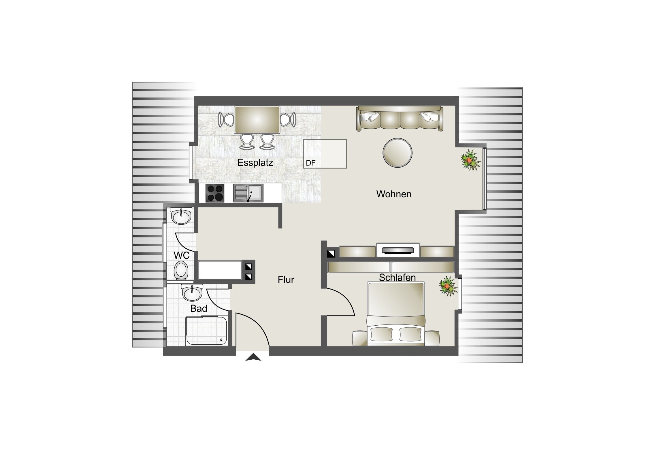 Wohnung zum Kauf 225.000 € 2 Zimmer 63 m²<br/>Wohnfläche 2.<br/>Geschoss Breslaustraße 2B Hammerstatt / St. Georgen Bayreuth 95448