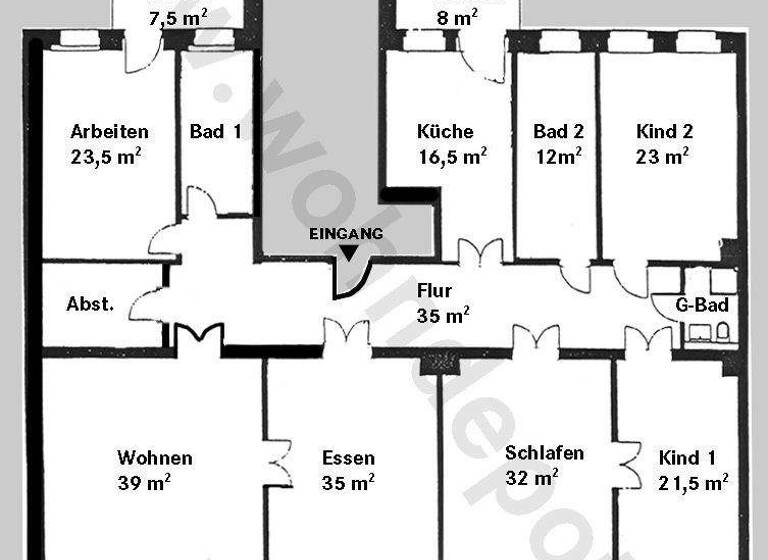 Wohnung zur Miete 2.645 € 6 Zimmer 264,3 m² Geschoss 2/4 frei ab sofort Tschaikowskistraße 15 Zentrum-Nordwest Leipzig 04105