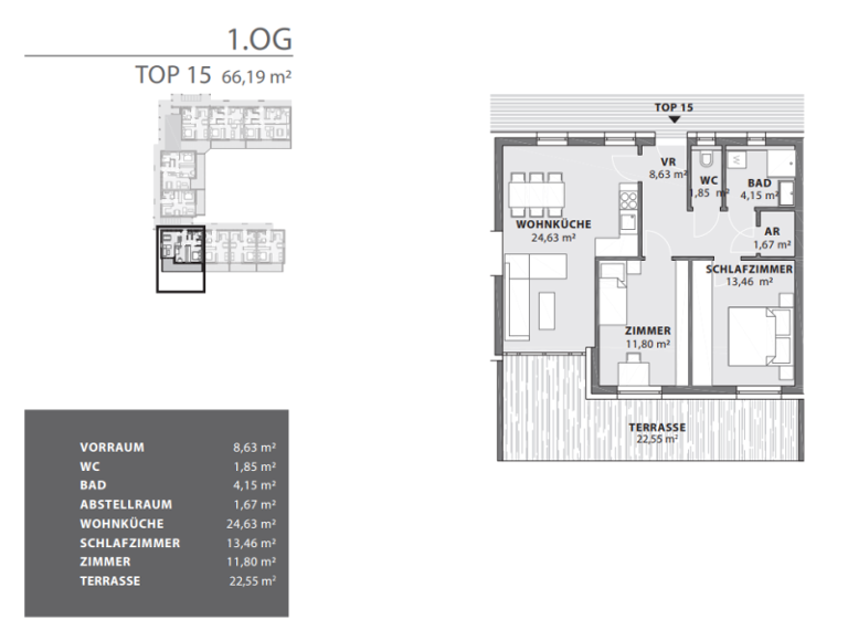 Wohnung zum Kauf - Erstbezug provisionsfrei 244.792 € 3 Zimmer 66,2 m² Fürstenfeld 8280
