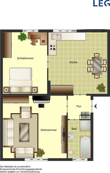 Wohnung zur Miete 409 € 2 Zimmer 48 m² EG frei ab 15.11.2024 Viktoriastraße 110 Schwartzstraße Bocholt 46397