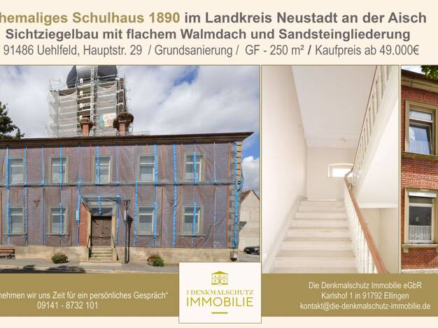 Haus zum Kauf 49.000 € 1 Zimmer 250 m² Grundstück Hauptstraße 29 Uehlfeld 91486