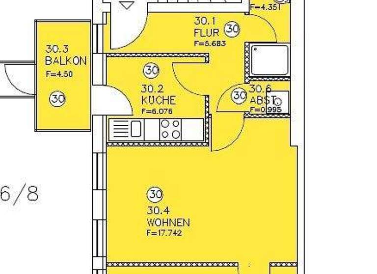 Wohnung zur Miete 384 € 2 Zimmer 51,2 m² Klausenerstr. 6/8 Sudenburg Magdeburg 39112