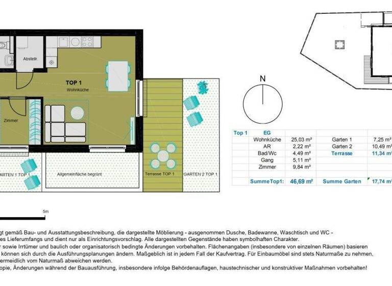 Wohnung zum Kauf 375.000 € 2 Zimmer 46,7 m² Wien 1140