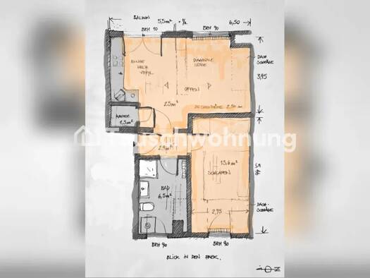 Wohnung zur Miete Tauschwohnung 650 € 2,5 Zimmer 52 m² 3. Geschoss Nippes Nippes 50733
