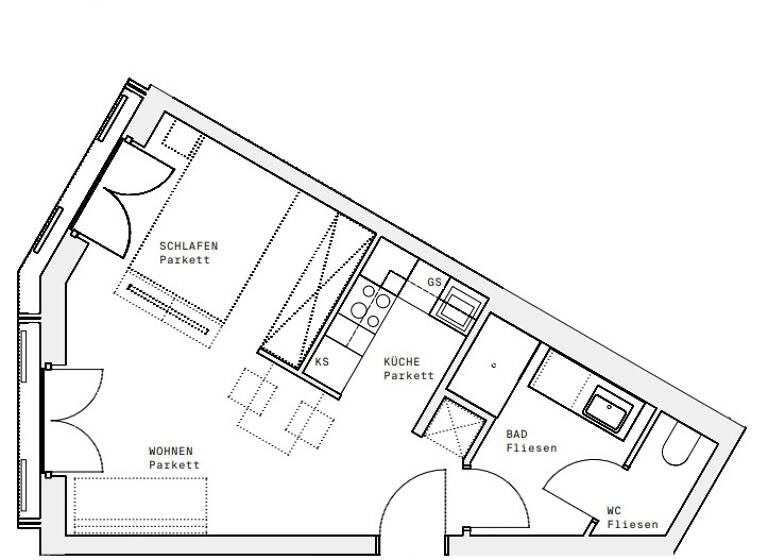 Studio zur Miete - Erstbezug 740 € 1 Zimmer 32,3 m² 11. Geschoss Wien 1220