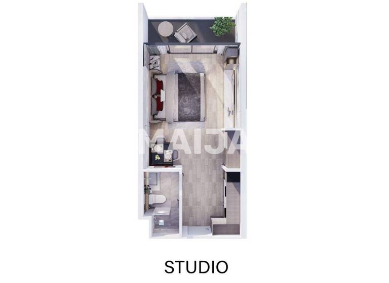 Studio zum Kauf 107.011 € 1 Zimmer 36 m² 2. Geschoss Wallaya Residence Nai Harn Mueang Phuket 83110