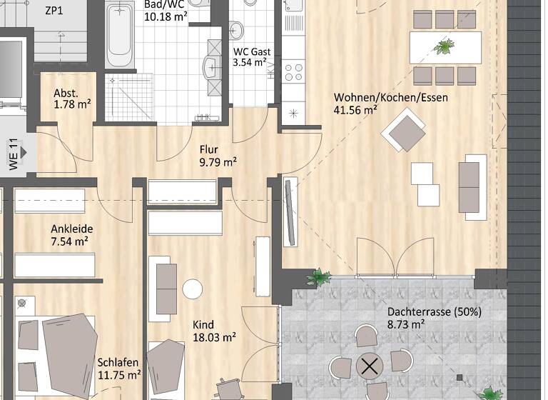 Penthouse zum Kauf 452.000 € 3 Zimmer 113 m²<br/>Wohnfläche Dachgeschoss, 4.<br/>Geschoss Limbacher Straße 351 Rabenstein Chemnitz 09117