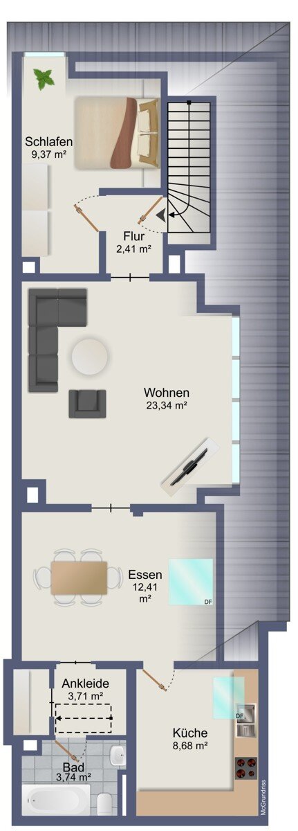 Wohnung zur Miete 924 € 3 Zimmer 63,7 m²<br/>Wohnfläche 2.<br/>Geschoss ab sofort<br/>Verfügbarkeit City Bayreuth 95444