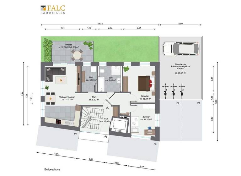 Wohnung zum Kauf - Erstbezug provisionsfrei 368.905 € 3 Zimmer 88,8 m² frei ab sofort Hüls Marl 45770