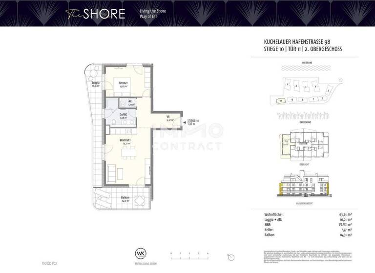 Wohnung zum Kauf - Erstbezug 490.000 € 2 Zimmer 63,8 m² 2. Geschoss Wien 1190