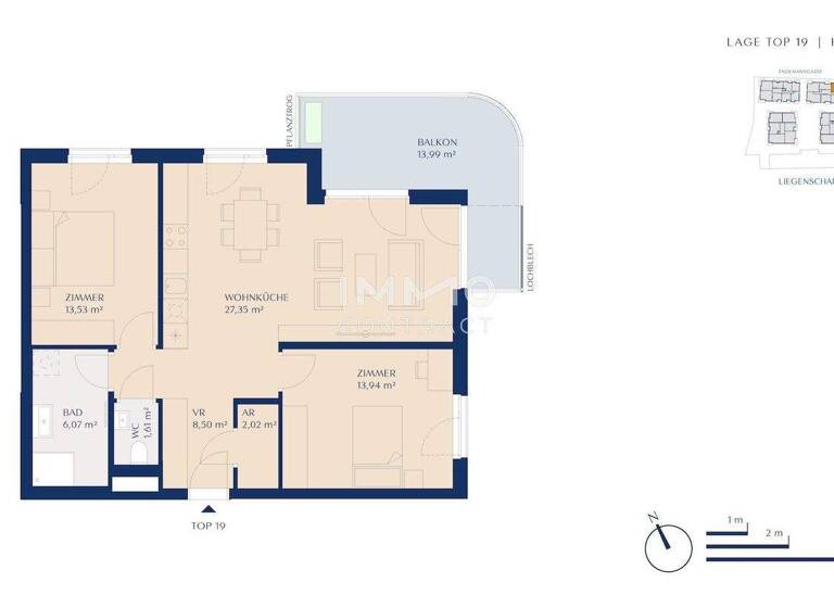 Wohnung zum Kauf - Erstbezug provisionsfrei 445.000 € 3 Zimmer 73 m² 3. Geschoss Wien 1230