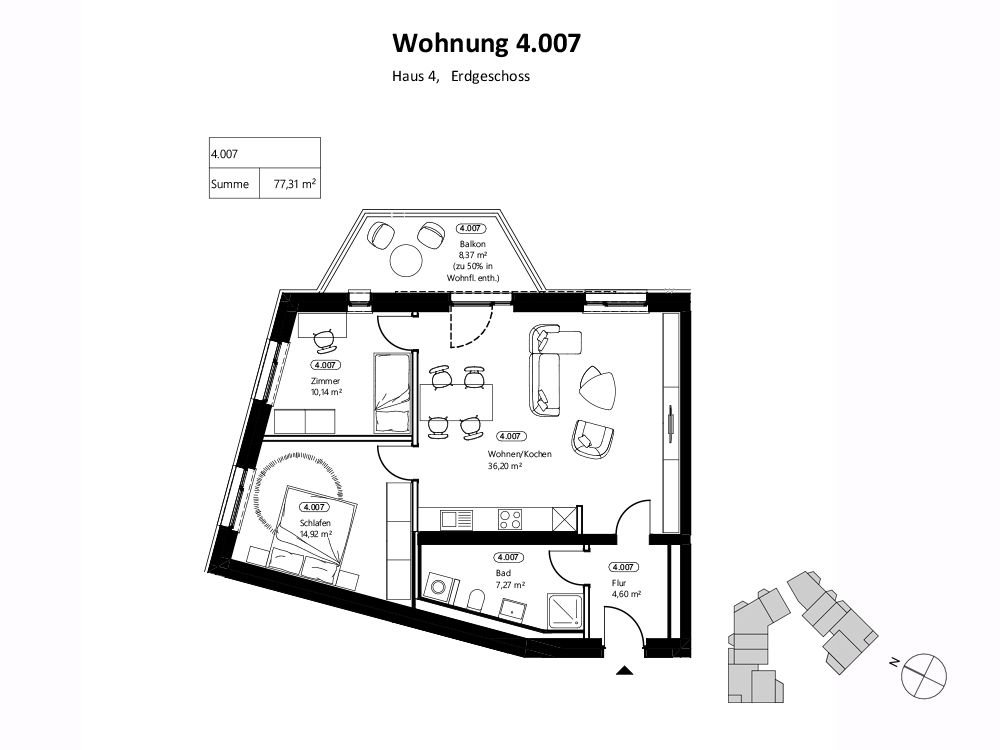 Wohnung zur Miete 986 € 3 Zimmer 77,3 m²<br/>Wohnfläche EG<br/>Geschoss 01.01.2025<br/>Verfügbarkeit Begonienstraße 29 Nördliche Neustadt Halle (Saale) 06122