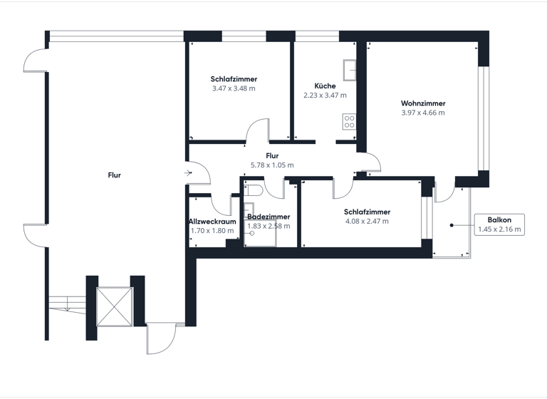 WG-Zimmer zur Miete 748 € 3 Zimmer 64,9 m² 3. Geschoss frei ab 01.05.2026 Laagberg Wolfsburg 38440