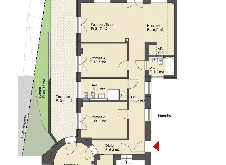 Wohnung zum Kauf provisionsfrei 549.000 € 4 Zimmer 129,7 m² EG Neuglobsow Stechlin / Neuglobsow 16775