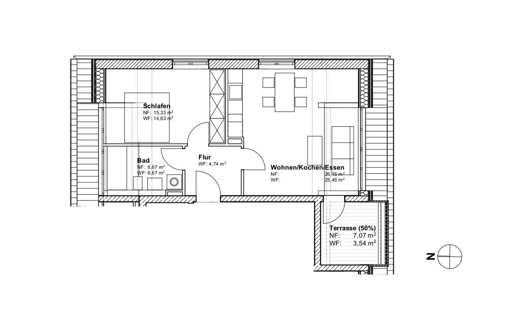 Wohnung zum Kauf provisionsfrei 575.000 € 2 Zimmer 55 m²<br/>Wohnfläche Neuhadern München 81377