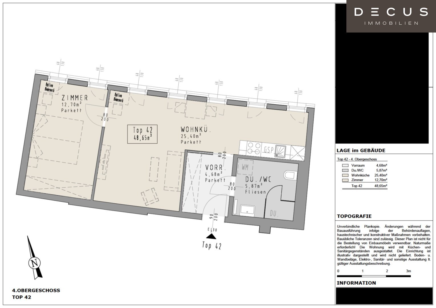 Wohnung zur Miete 712 € 2 Zimmer 48,8 m²<br/>Wohnfläche 4.<br/>Geschoss 15.02.2025<br/>Verfügbarkeit Wien 1200