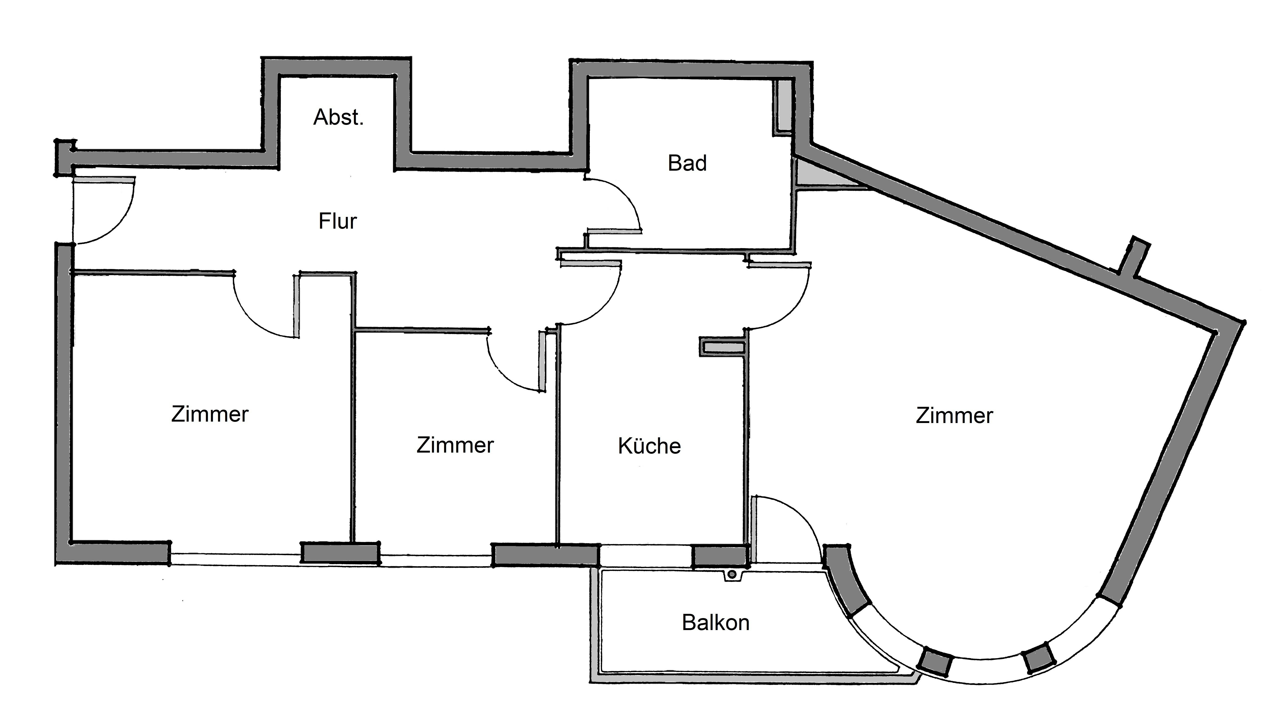 Wohnung zum Kauf 349.000 € 2,5 Zimmer 79,6 m²<br/>Wohnfläche 5.<br/>Geschoss Aßmannshauser Straße 3 Wilmersdorf Berlin 14197