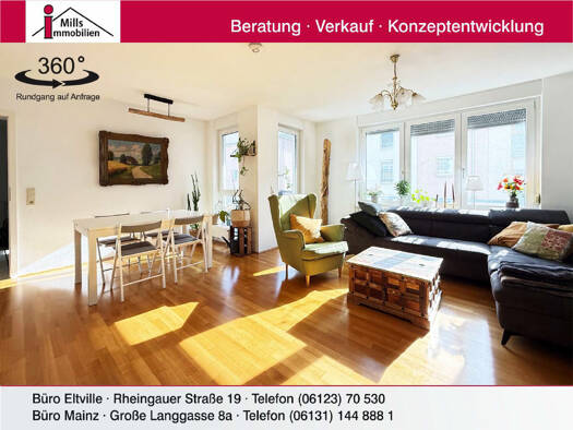 Wohnung zum Kauf 438.000 € 3 Zimmer 90 m² 3. Geschoss Neustadt Mainz 55118
