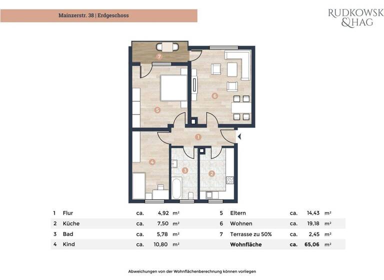 Wohnung zur Miete 520 € 3 Zimmer 65 m² EG Daun 54550