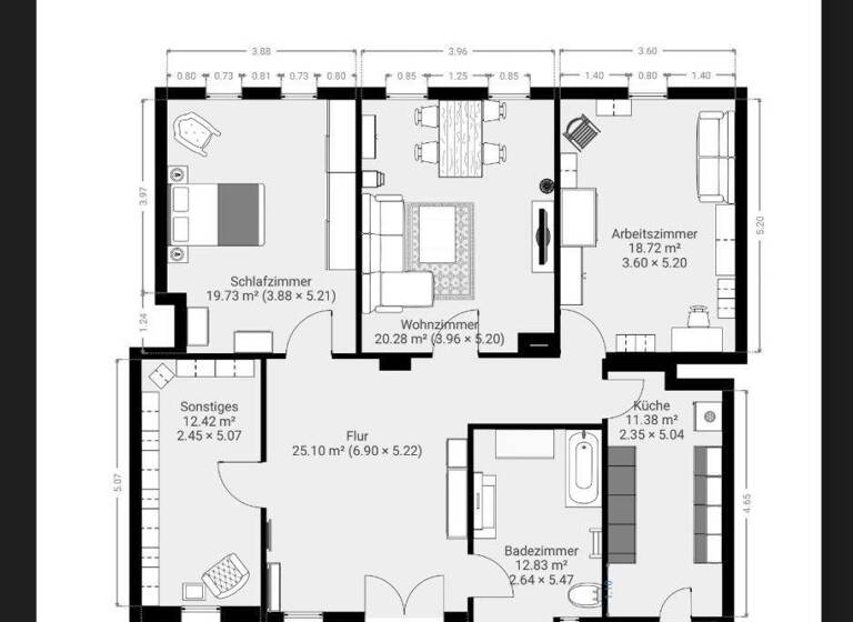 Wohnung zur Miete 815 € 4 Zimmer 125 m² Bielitzstr. 3 Innenstadt Gera 07545
