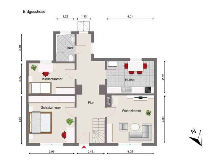 Doppelhaushälfte zum Kauf 107.500 € 3 Zimmer 70 m² 1.434 m² Grundstück Parey 39317