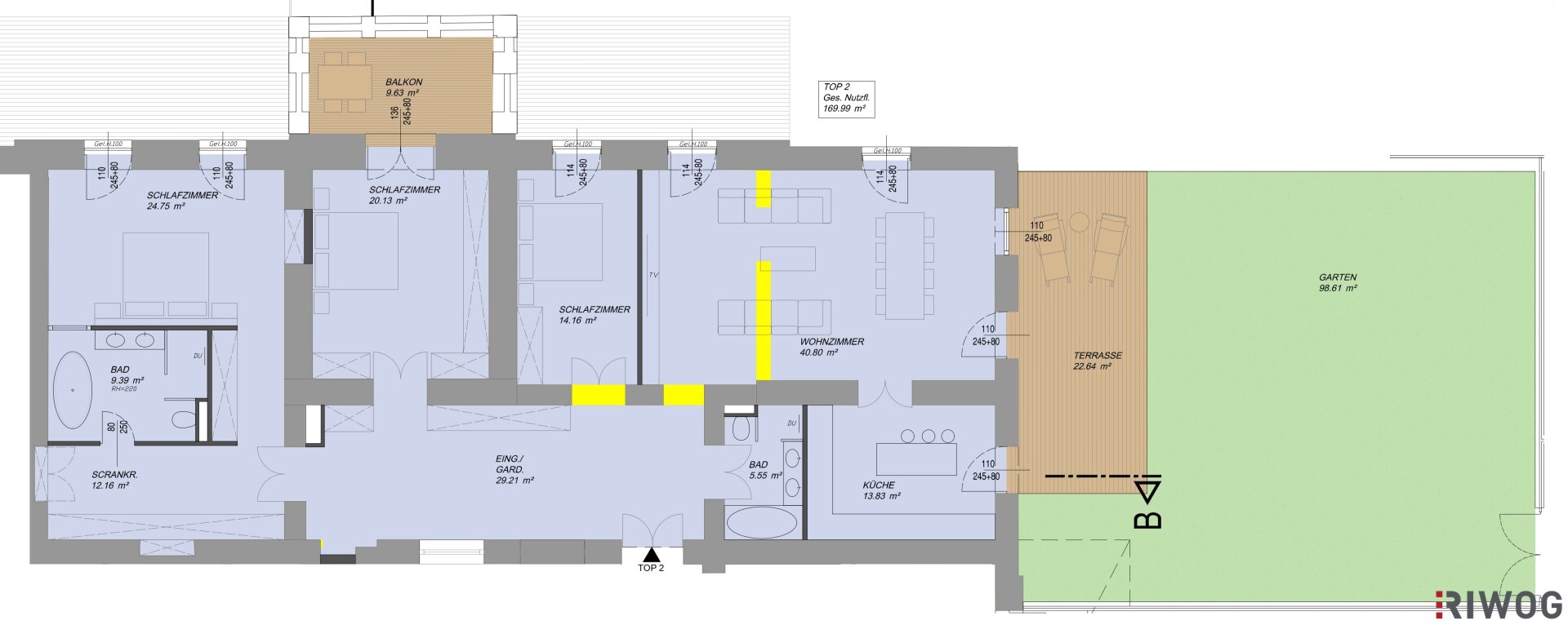 Terrassenwohnung zum Kauf 1.100.000 € 4 Zimmer 170 m²<br/>Wohnfläche EG<br/>Geschoss Wien 1130