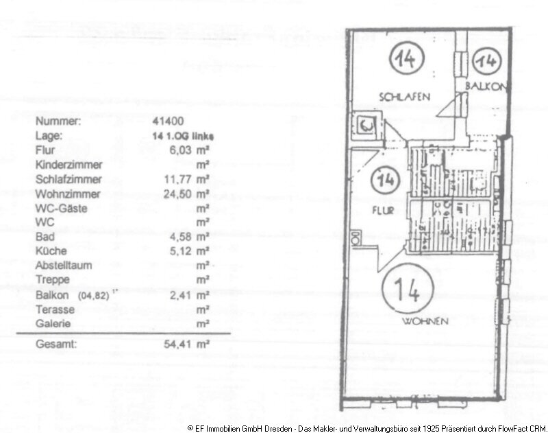 Wohnung zum Kauf 140.000 € 2 Zimmer 54,5 m²<br/>Wohnfläche 1.<br/>Geschoss Wilhelm-Franke-Str. 32 Leubnitz (Wieckestr.) Dresden 01219